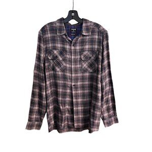 Hurley Green Plaid Flannel Shirt "Im Living For Jesus How About You?" Size M